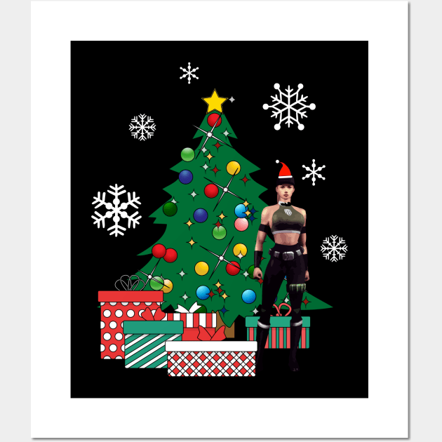 Sonya Blade Around The Christmas Tree Mortal Kombat Wall Art by Nova5